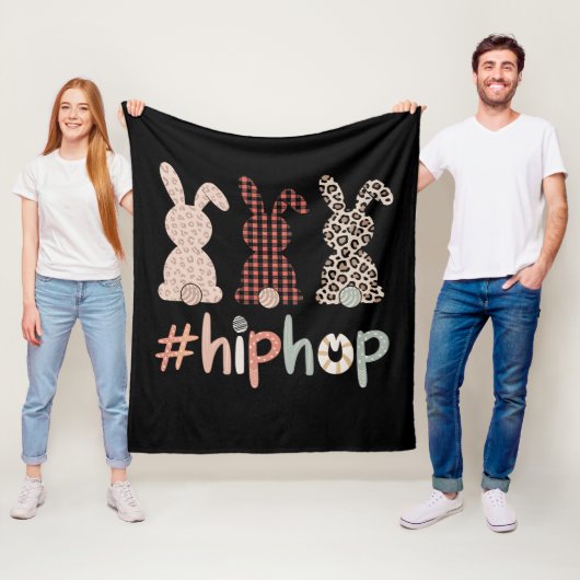 Hip Hop Ostersonniger Frühling Niedlich Fleecedecke (Beispiel)