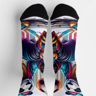 Hip Hop Panda Fußball Sommer Sportarten Socken