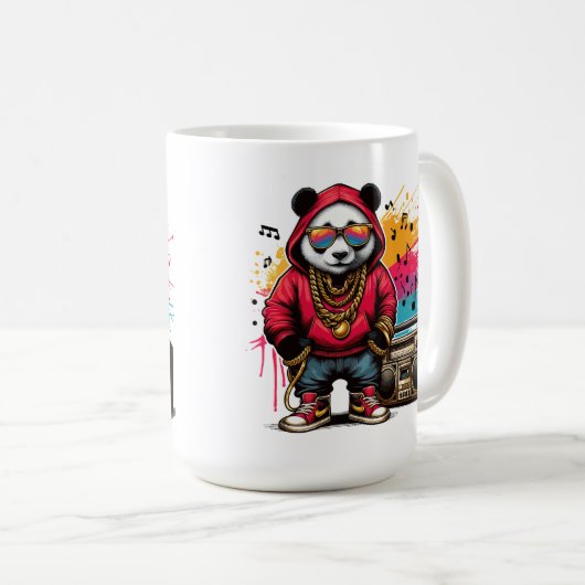 Hip Hop Panda Groove: Hip Hop Kaffeetasse (VorderseiteRechts)