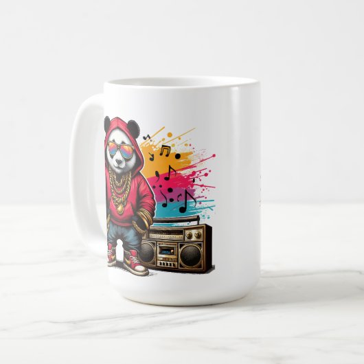 Hip Hop Panda Groove: Hip Hop Kaffeetasse (Vorderseite Links)