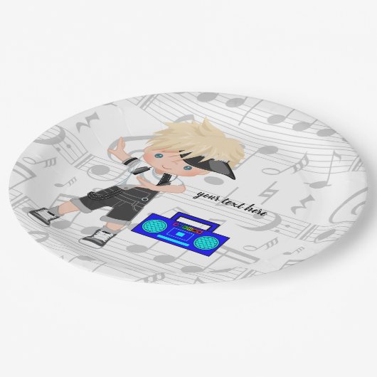 Hip Hop Pappteller (Schrägansicht)