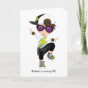 Hip Hop Rap Junge Breakdancer Geburtstagsfeier Fot Einladung