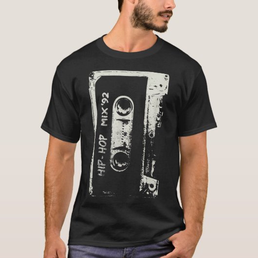 Hip Hop Rap Mixtape Cassette DJ Retro 90s T-Shirt (Vorderseite)