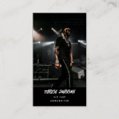 Hip Hop Rapper Songwriter Signer Photo QR Code Visitenkarte (Vorderseite)