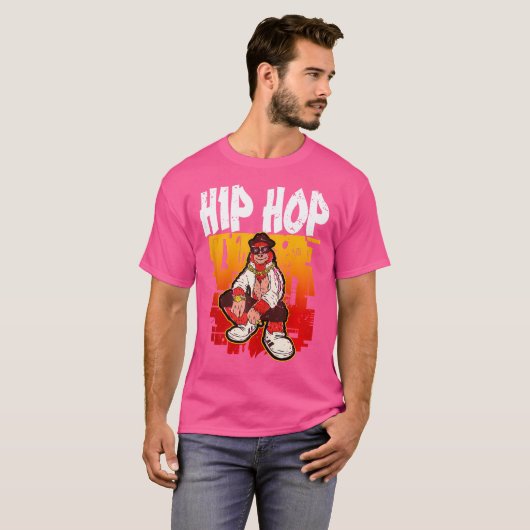 Hip Hop Retro Graffiti Rap Trap Music T-Shirt (Vorne ganz)
