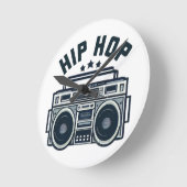 Hip Hop Runde Wanduhr (Winkel)