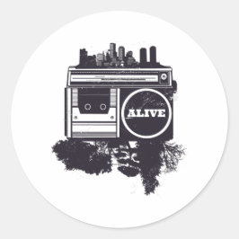 HIP HOP RUNDER AUFKLEBER