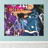 Hip Hop Sänger Leinwanddruck (Insitu (Holzboden))