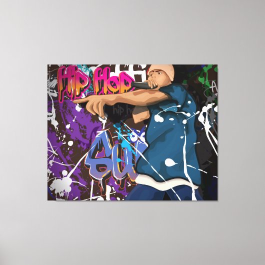 Hip Hop Sänger Leinwanddruck (Vorderseite)
