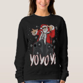 Hip Hop Santa Claus Gangster Rap Weihnachten Yo Yo Sweatshirt (Vorderseite)