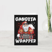 Hip Hop Santa Claus Gangster Weihnachten Gangsta W Karte (Vorderseite)