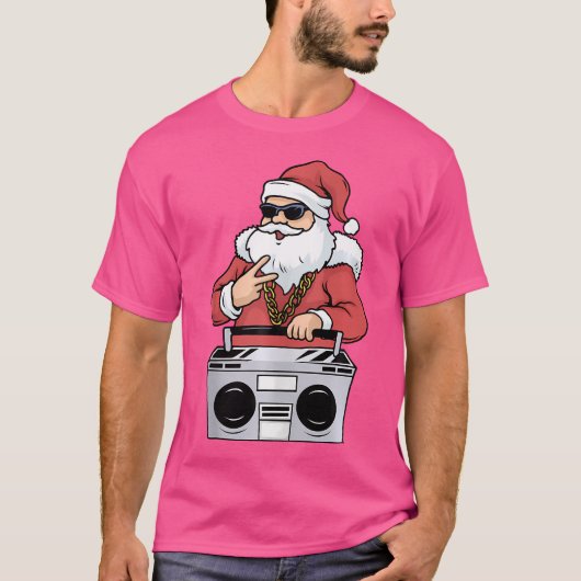Hip Hop Santa Claus Tshirt Gangster Weihnachtsgetr (Vorderseite)