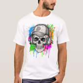 Hip Hop Skull mit Sonnenbrille T-Shirt (Vorderseite)