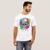 Hip Hop Skull mit Sonnenbrille T-Shirt (Vorne ganz)