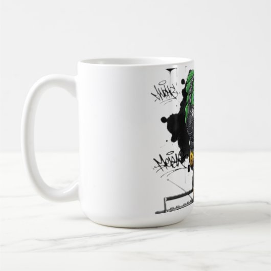 Hip-Hop Snoopy Urban Street Art Illustration Kaffeetasse (Links)