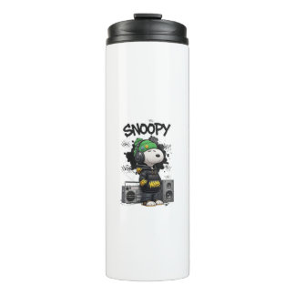 Hip-Hop Snoopy Urban Street Art Illustration Thermosbecher