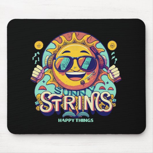 Hip-Hop-Sonne Mousepad (Vorne)