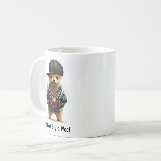 Hip Hop Spitz Tug Kaffee Tasse (Vorderseite Links)
