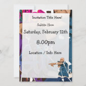 Hip Hop Star Einladung (Rückseite)