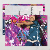 Hip Hop Star Einladung (Vorne/Hinten)