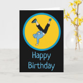 Hip Hop Street Art Tänzer Karte (Gelbe Blume)