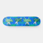 Hip Hop Street Arts Muster B Blue BG Skateboard (Horizontal)
