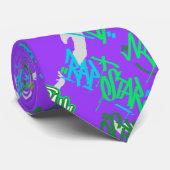 Hip Hop Street Arts Muster B Lila BG Krawatte (Gerollt)