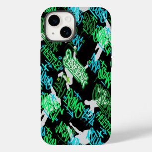 Hip Hop Street Arts Pattern Black BG iPhone 14 Hülle