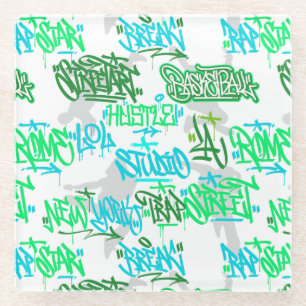Hip Hop Street Arts Pattern Glasuntersetzer