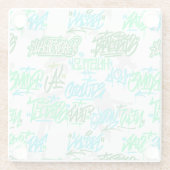 Hip Hop Street Arts Pattern Glasuntersetzer (Rückseite)