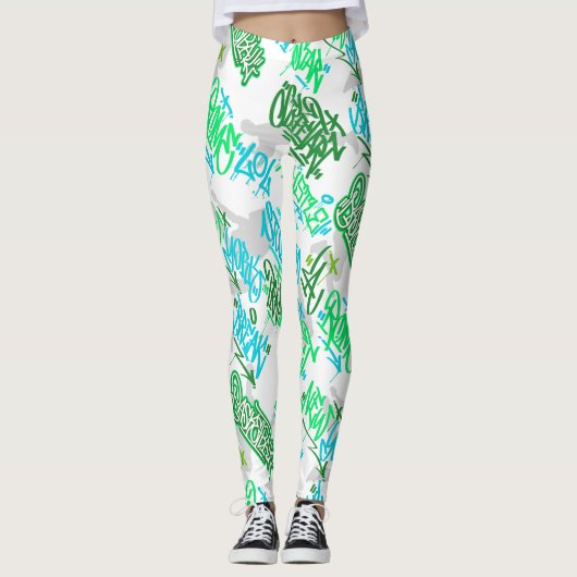 Hip Hop Street Arts Pattern Leggings (Vorderseite)