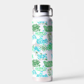 Hip Hop Street Arts Pattern Trinkflasche (Rückseite)