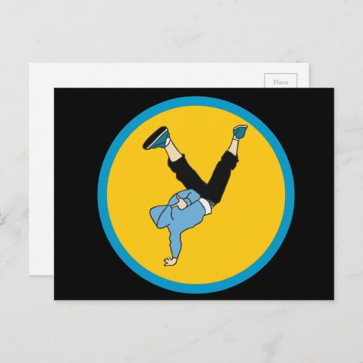 Hip Hop Street Stil moderne Tänzerin Postkarte (Vorne/Hinten)