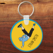 Hip Hop Street Style Tänzer personalisierter Name Schlüsselanhänger (Vorderseite)