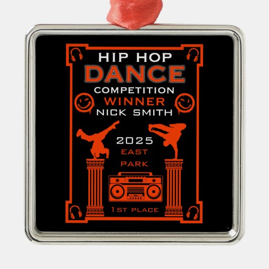 Hip Hop Tance Wettbewerb Ornament Aus Metall (Vorne)