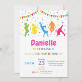 Hip Hop Tanz Geburtstagsparty Einladung Mädchen (Vorderseite)