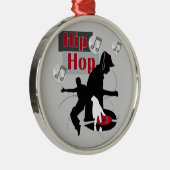 Hip Hop Tanz mit DJ-Ornament Silbernes Ornament (Rechts)