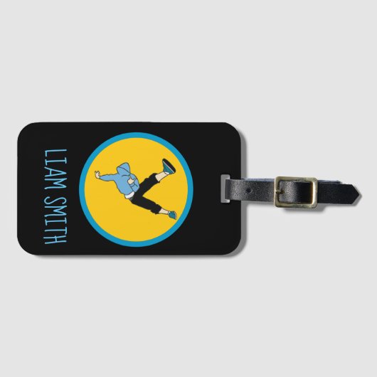 Hip Hop Tänzer Gepäckanhänger (Vorderseite (Horizontal))