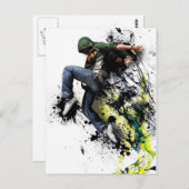 Hip Hop Tänzer Postkarte (Vorne/Hinten)