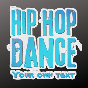 Hip Hop Tanzmusik neblau Aufkleber