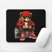 Hip Hop Teddy Bear Rap Music  Mousepad (Mit Mouse)