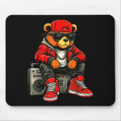 Hip Hop Teddy Bear Rap Music Mousepad (Vorne)