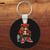 Hip Hop Teddy Bear Rap Music Schlüsselanhänger (Vorderseite)