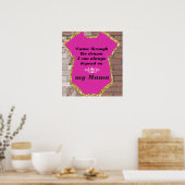 Hip Hop Texte|Pink & Gold Baby Shower Poster (Küche)