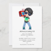 Hip Hop Thema Boy Birthday Einladung (Vorderseite)