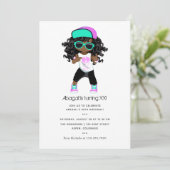 Hip Hop-Thema Mädchen Geburtstag Einladung (Stehend Vorderseite)