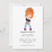 Hip Hop-Thema Mädchen Geburtstag Einladung (Vorderseite)