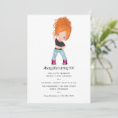 Hip Hop-Thema Mädchen Geburtstag Einladung (Stehend Vorderseite)