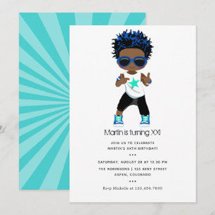 Hip-Hop-Themen-Einladung zum Geburtstag eines Jung Einladung