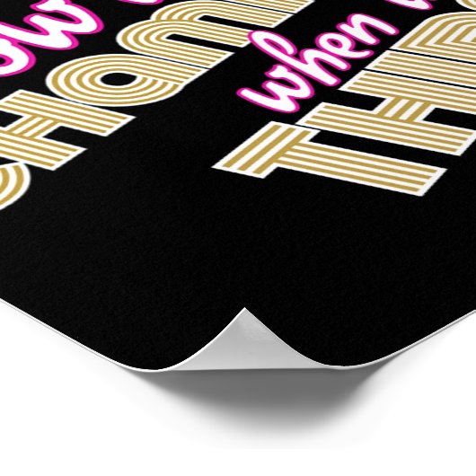 Hip Hop Throwback Champagner-Zeichen der 90er Jahr Poster (Ecke)